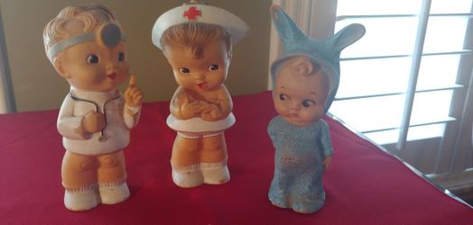 VINTAGE RUBBER SQUEAKY TOYS