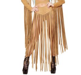 HONEY SUEDE LONG FRINGE SHORT J VALENTINE