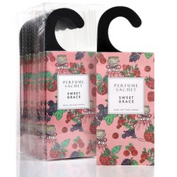 Large 12 Packs Sweet Candy Hanging Closet Deodorizer Air Freshener Long Lasting Scented Sachets Smell Goods for House 