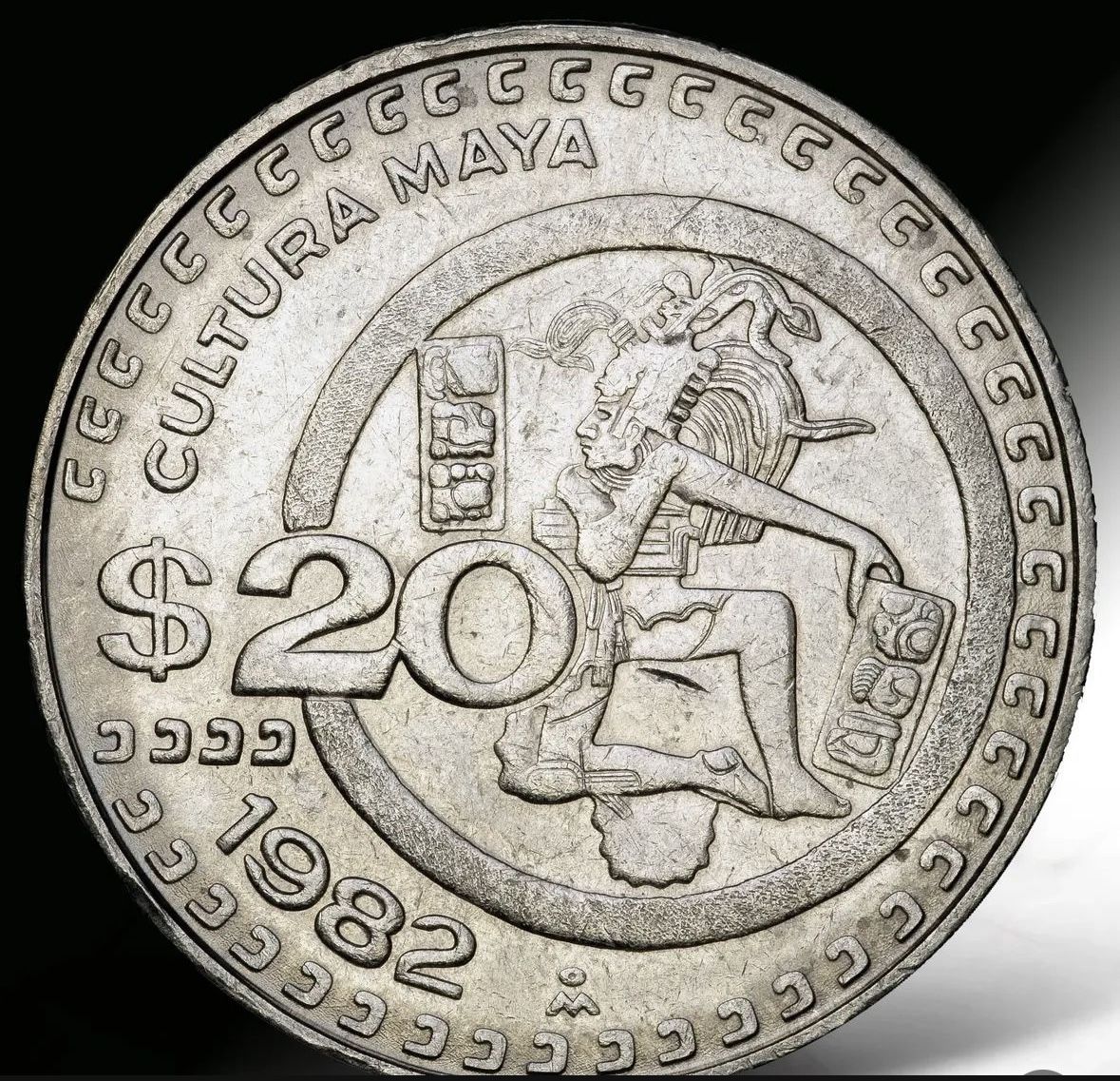 20 Pesos 1982 Vintage Coin Of Mexico