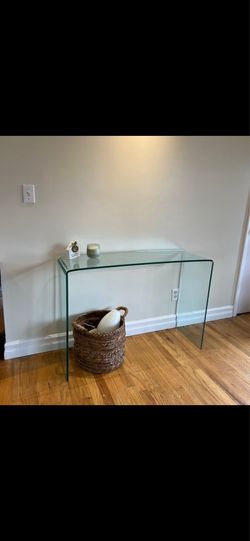 Glass console table