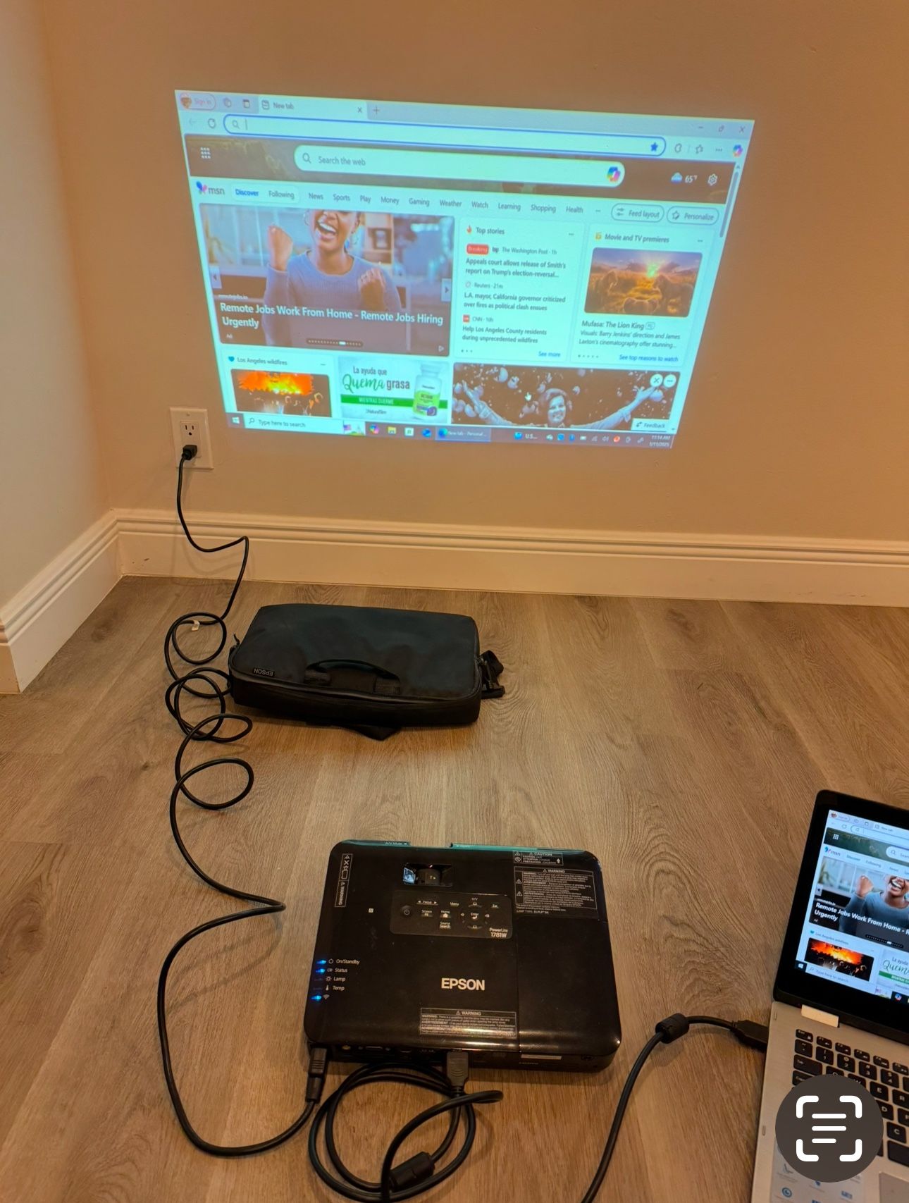 Epson power light 1781W portable projector