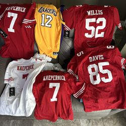 NFL Jerseys 49ers & Lakers 