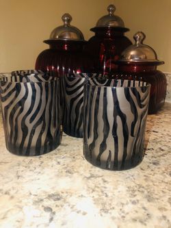 Zebra Glass cups