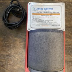 Leegol Electric Rock Tumbler Machine 3lbs Rotary 3400 rpm Motor With Barrel Used