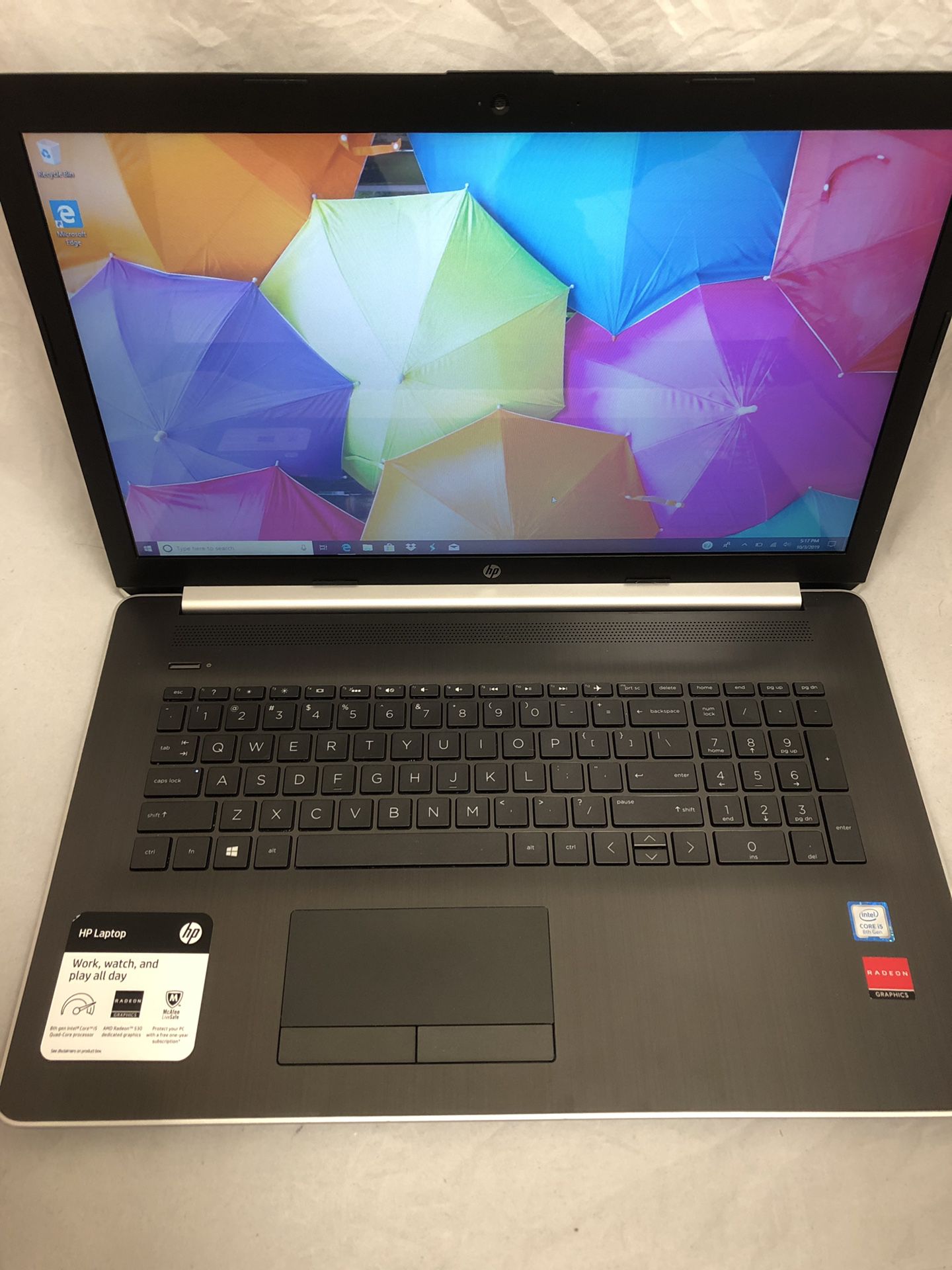HP NoteBook 17.3” 1TB Touch Screen Laptop