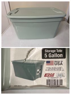 New 5 Galon Plastic Tote