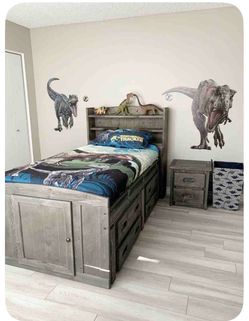 Like New Gray Boys twin bedroom set