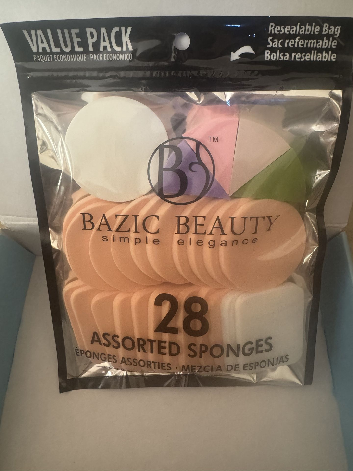 Bazic Beauty Simple Elegance 28 Assorted Makeup Sponges