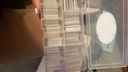 Extra long clear square nail tips
