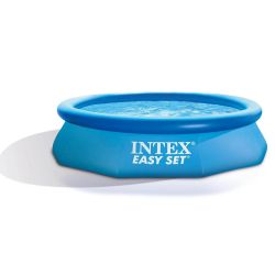 Intex 10 ft. x 30 inch Easy Set Above Ground Inflatable Family Swimming Pool... 