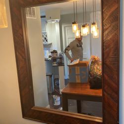 Wall Mirror 60” Long 46” Across