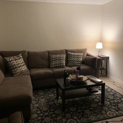 2 Piece Sectional Couch with Chaise