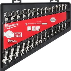 Milwaukee 15pc Combination Wrench Set - Metric Brand New