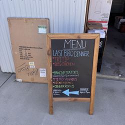 A Frame Menu Board 