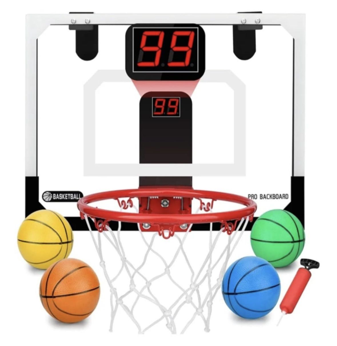 New Over The Door Automatic Scoring Basketball Hoop