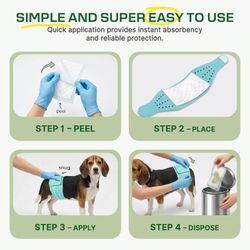 Dog Diaper Liners & Booster Pads for Male & Female Dogs, Large, Super Soft, High Absorbency Inserts