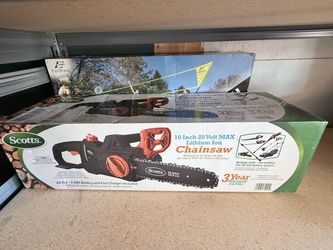Scotts 10-Inch 20V MAX Lithium Ion Chainsaw