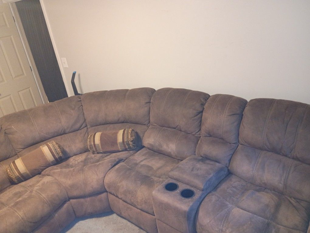 6 Pc Sofa/Roquet Couch Light Brown