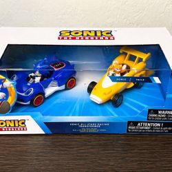 Sonic The Hedgehog Racing Toy Set – Sonic & Tails Cars (New in Box)