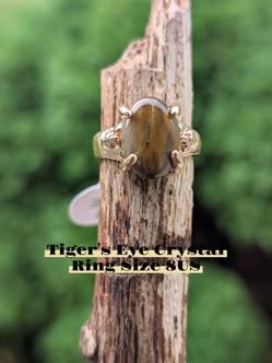 Stunning Tiger's Eye Crystal Ring