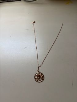 Retro AVON flower with 3 pearls necklace