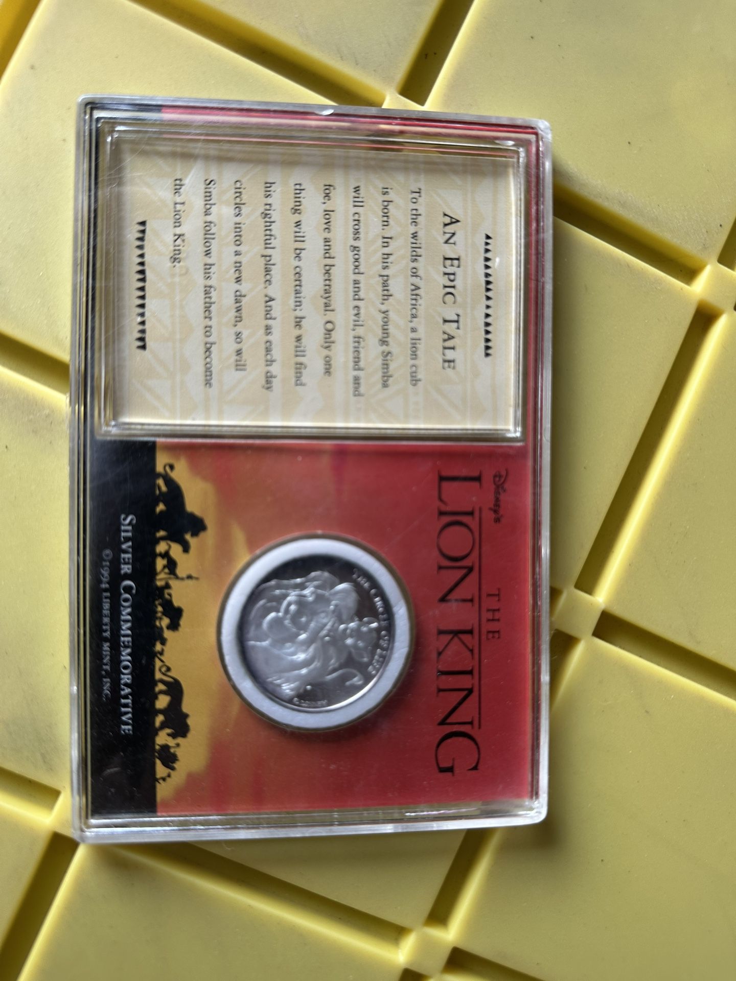 Lion King Disney Silver Coin Commemorative Collectible