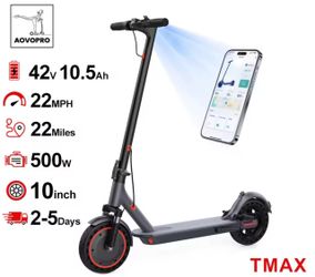 AOVOPRO TMAX 500W Electric Scooter — Brand New in Box, Dual Suspension