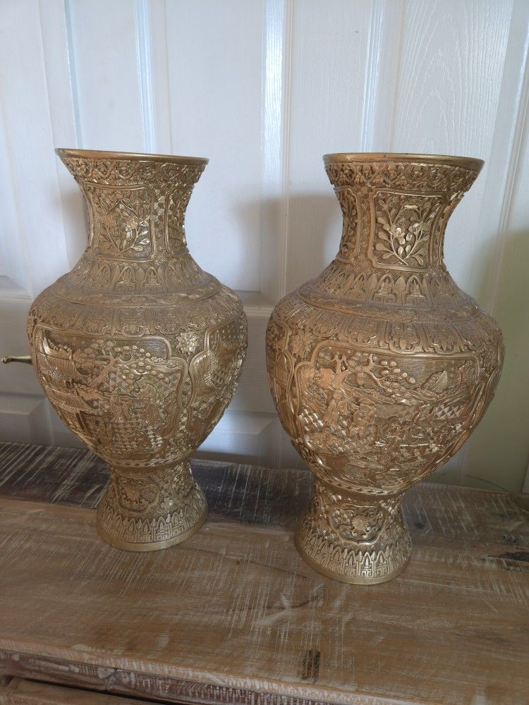 Antique Pair  Gold Base