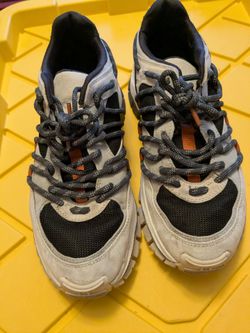H&M Trail Sneakers Gray Navy Orange Lace-Up