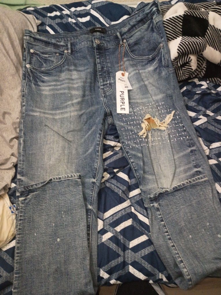 Real Purple Camo Patch P001 Jeans