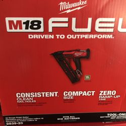 M18 FUEL 18-Volt Lithium-Ion Brushless Cordless Gen II 15-Gauge Angled Finish Nailer (Tool-Only)