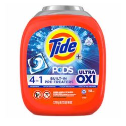 Tide Pods with Ultra Oxi Laundry Detergent Pods, 104-count