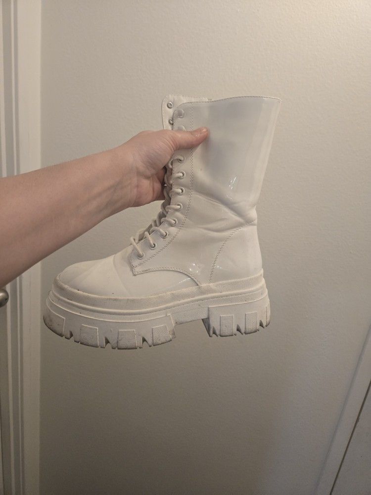 White Platform Boots