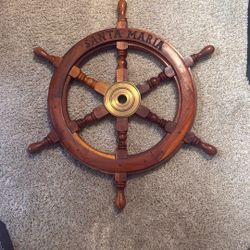 Wooden Ships Wheel 24" Santa Maria 