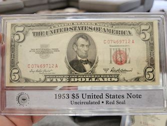 1953 $5 Note Red Seal Uncirculated