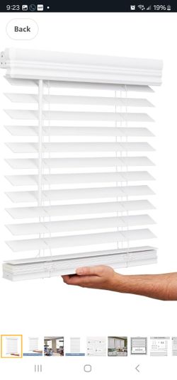 Lotus & Windoware Cordless, 2 Inch Faux Wood Blind, 24" Wide x 36" Long, Window Blinds & Shades for Indoor Windows