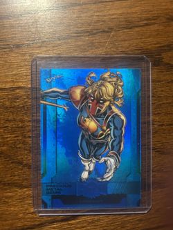 2024 Marvel Avengers Metal LIONHEART Precious Metal Gems Blue 07/50 PMG #153