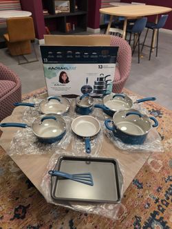 Rachael Ray Nonstick Cookware Pots and Pans Set, 13 Piece Like Ninja / Cuisinart / Calphalon