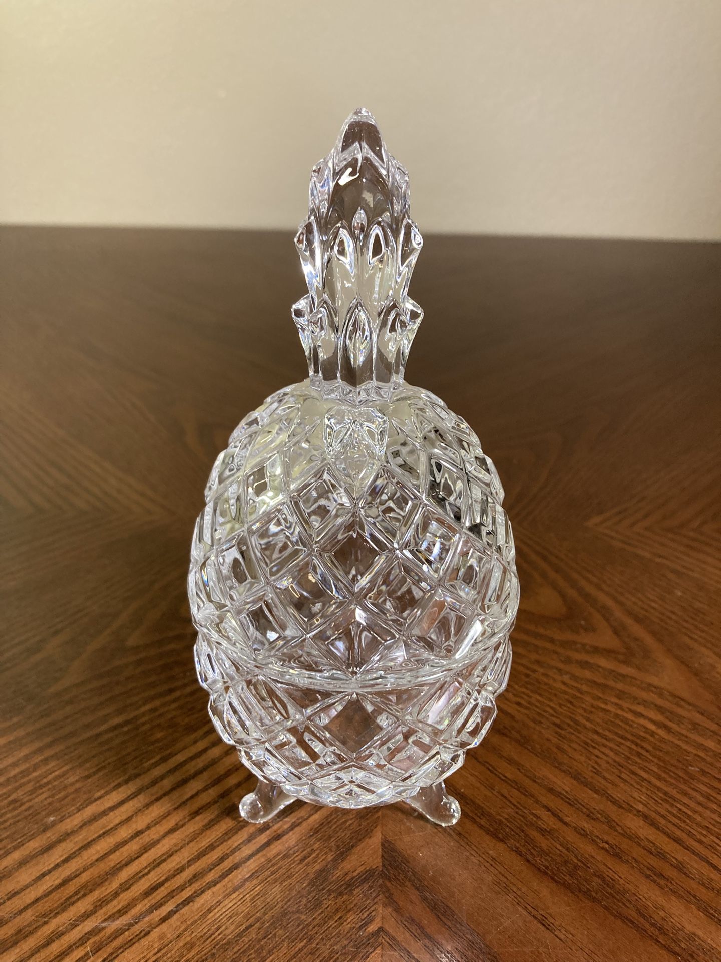 Vintage Pineapple Crystal Glass Candy Dish