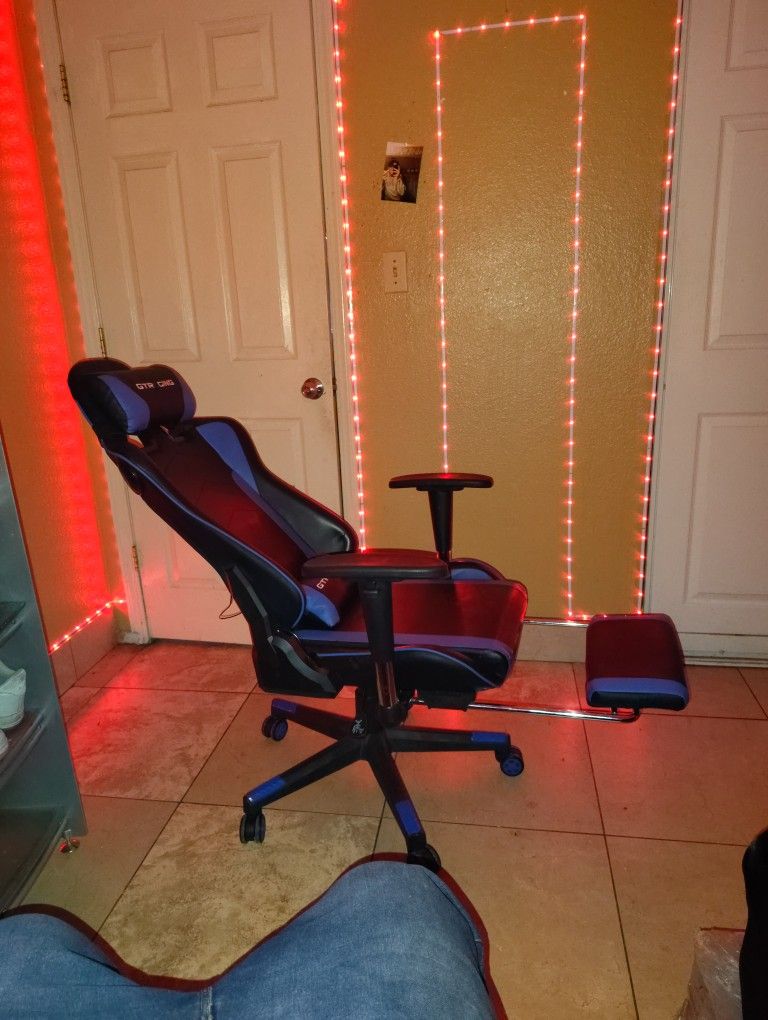 GTRACING Blue Recliner Gaming Chair