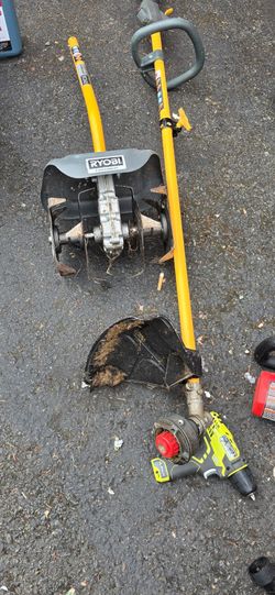 Ryobi Gas Powered RotoTiller And Weed whacker Combo