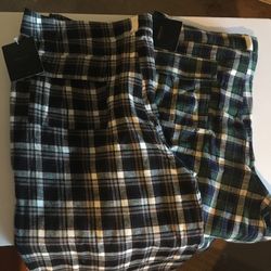 2 New Mens Claiborne Large Pajama Pants, Additional Used Pants thrown in (Used Once)