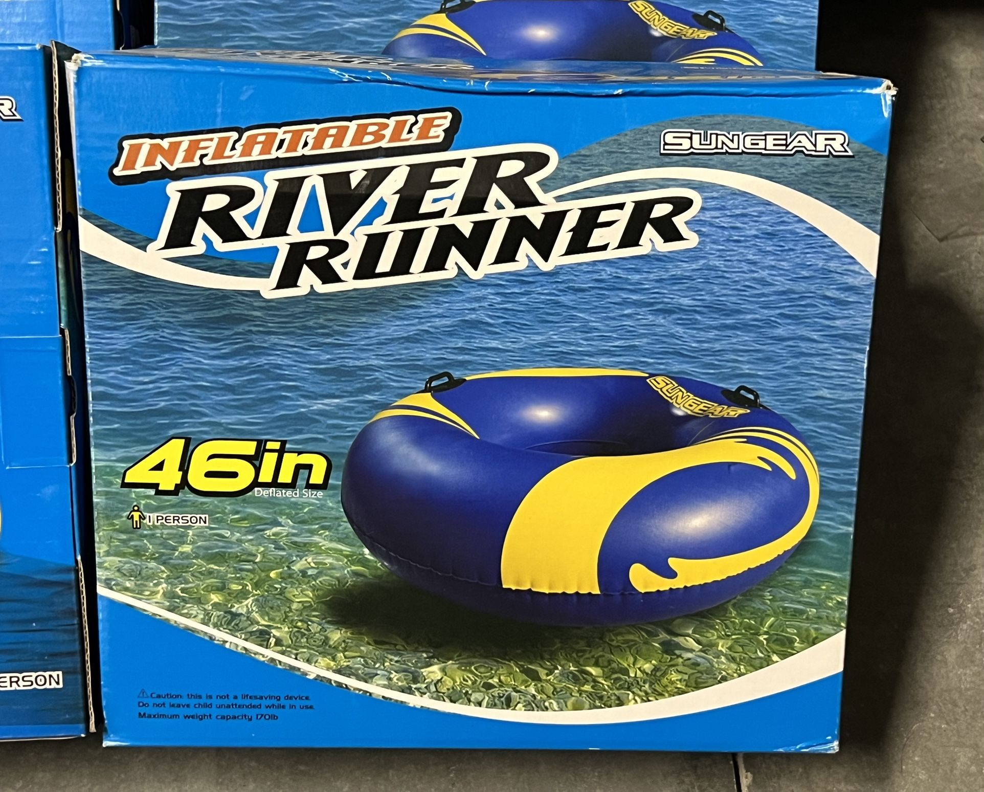 *** PENDING - The Sungear River Runner is a 46-inch inflatable tube.