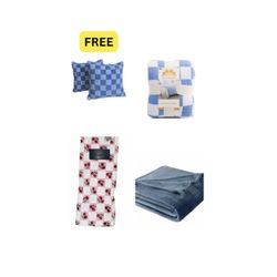 PLUSH BLANKETS 3 FOR $30 + FREE PILLOWS