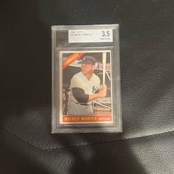 1966 Topps Mickey Mantle Graded 3.5 With Beckett