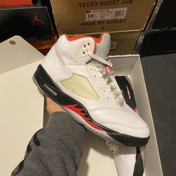 2020 Jordan Fire Red 5s size 11 USED But Clean