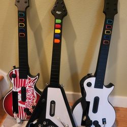 Set Of 3 Wii Guitars