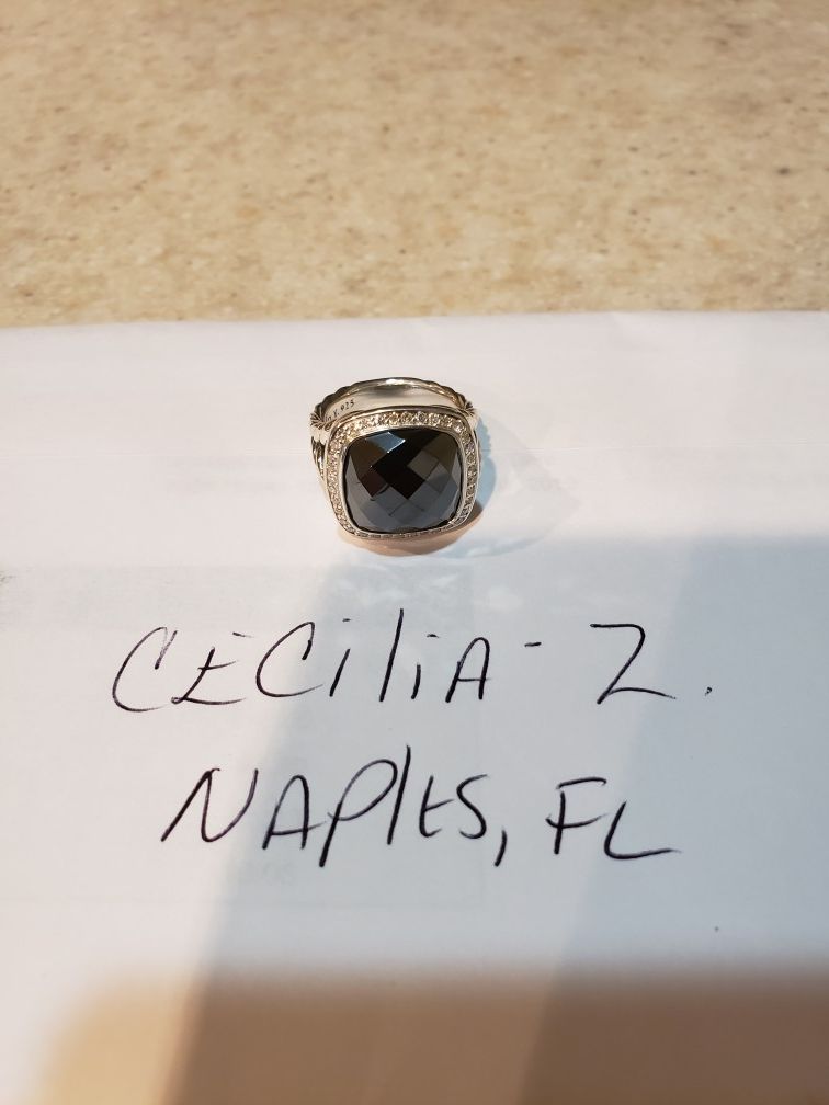 David Yurman 14mm Hematite Albion Ring
