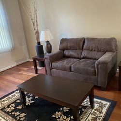 Love Seat Sofa, Coffee Table